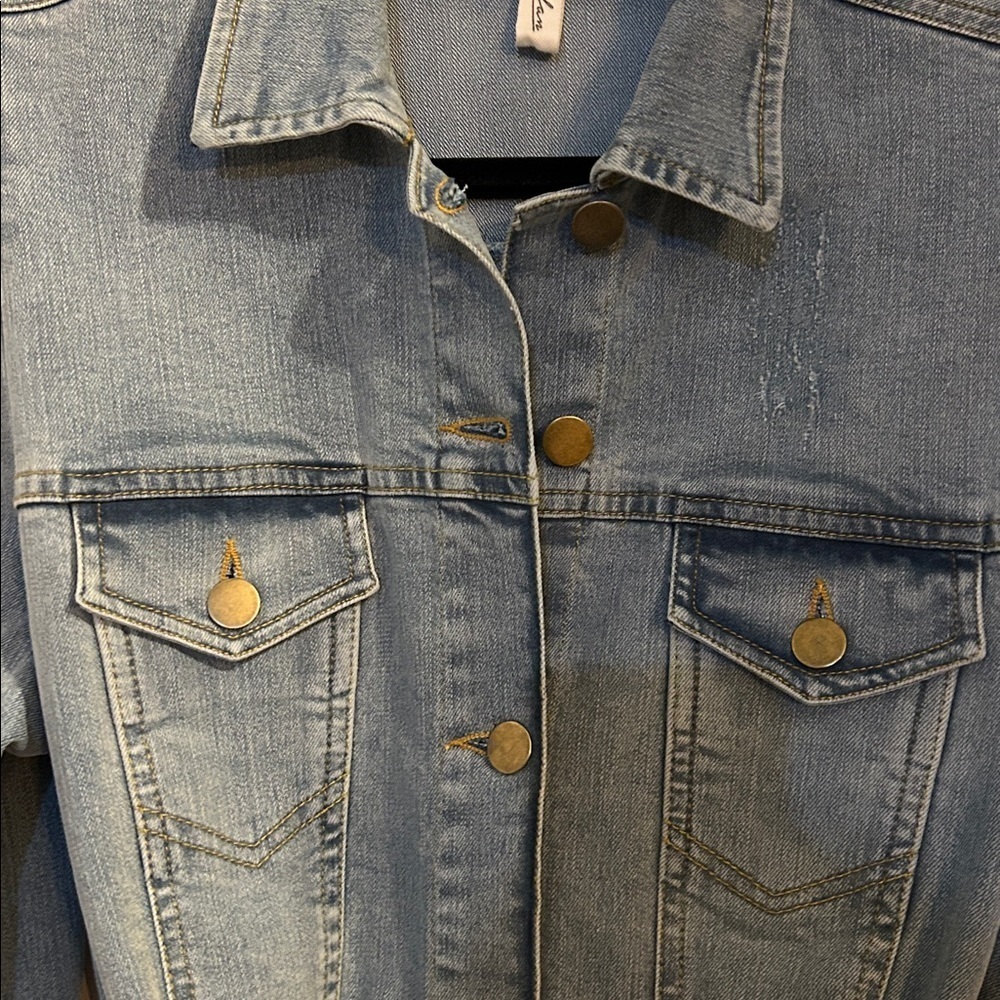 Jean dress, long sleeve, midi, size medium - Picture 3 of 5